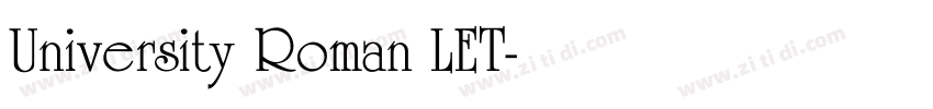 University Roman LET字体转换